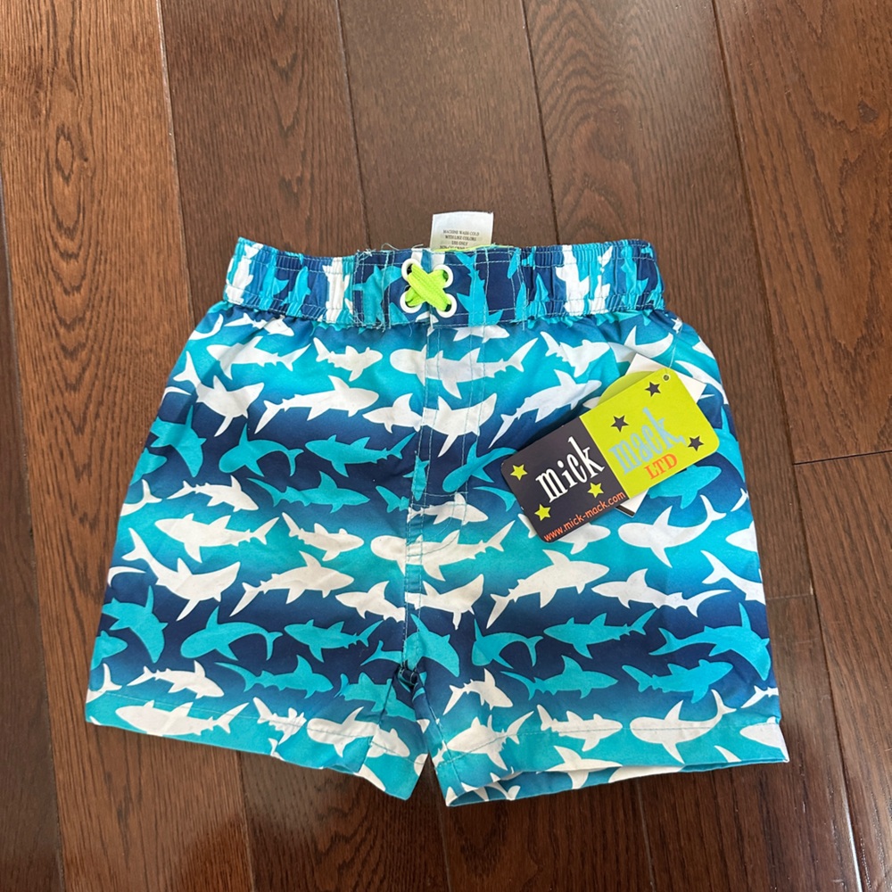 Boys, shark swim trunks